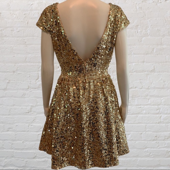 B. Darlin Sequin Fit Flare Dress - Picture 2 of 7